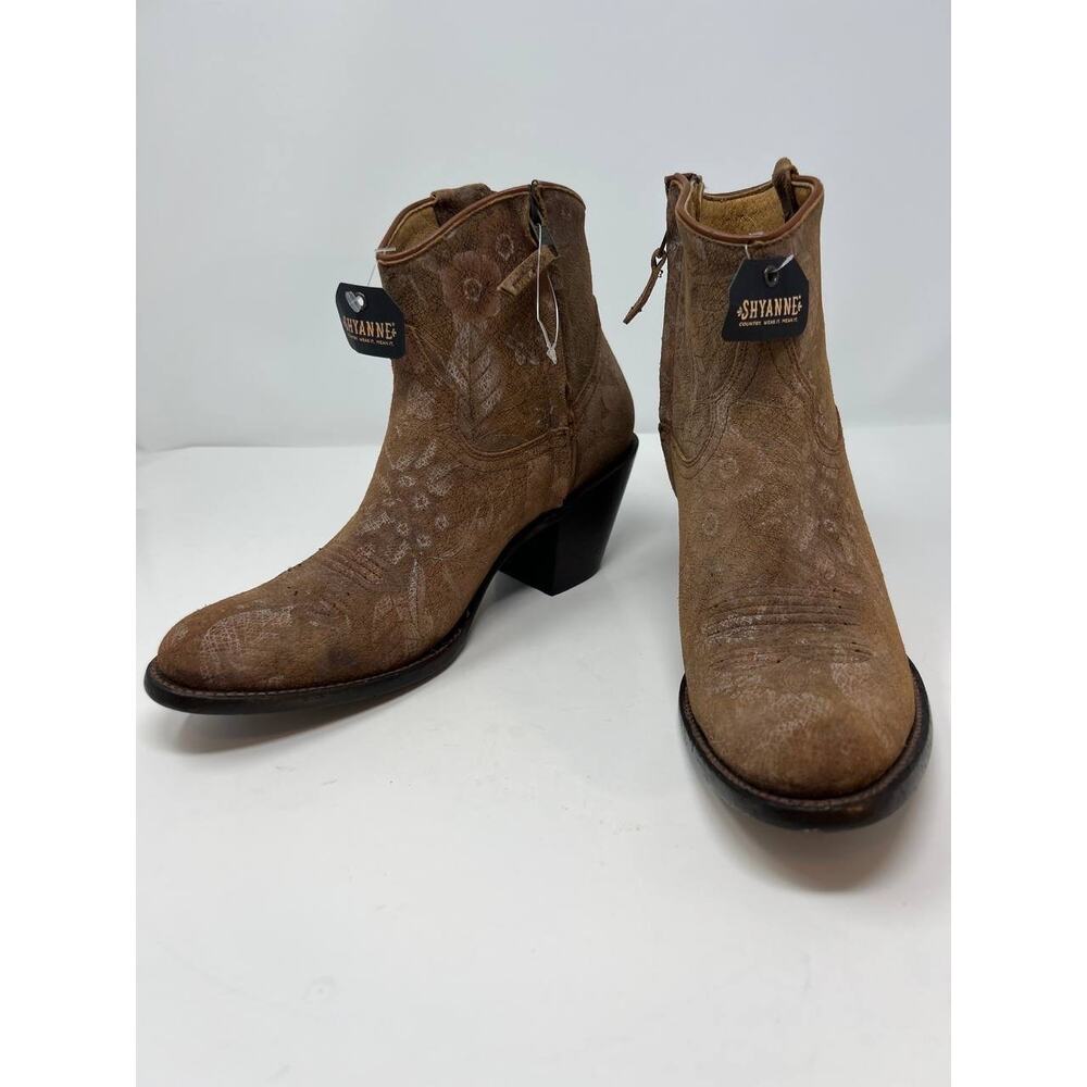 NWT Shyanne Sienna Western Ankle Boot Women's Leather 162483 Size 9155 - Picture 3 of 14